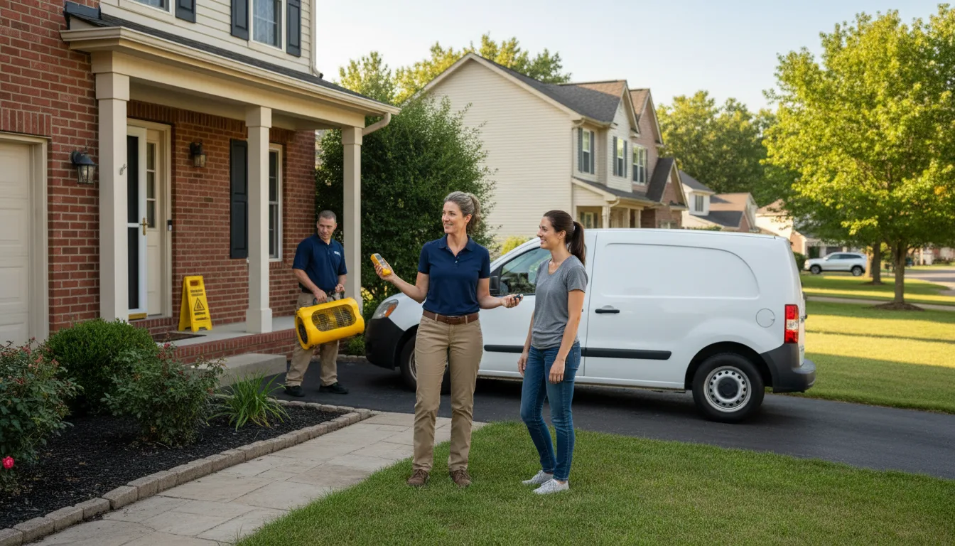 Residential water damage restoration in Durand, IL